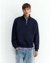 Pull&Bear - Sweatshirt Met Kwartrits - Lyst