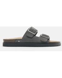 Pull&Bear - – flache sandalen aus leder - Lyst