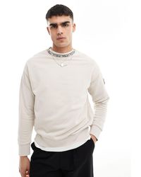 Calvin Klein - Running Logo Comfort Sweatshirt - Lyst