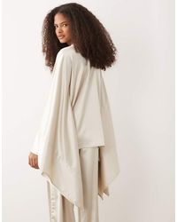 Iyal - Satin Extreme Drape Sleeve Top Co-ord - Lyst
