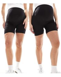 Mama.licious - Mamalicious Maternity 2 Pack Over The Bump Support Shorts - Lyst