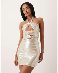Collective The Label - Cut-Out Halterneck Mini Dress - Lyst