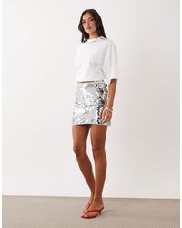 ASOS - Large Sequin Mini Skirt - Lyst