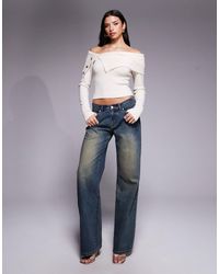 Tiger Mist - Luana Mid Rise Wide Leg Jeans - Lyst