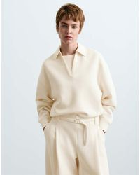 Oysho - Striped Cotton Piqué Polo Shirt - Lyst