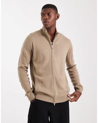 Threadbare - Zip Through Cardigan - Lyst