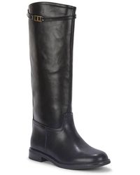 SEQWL - Knee High Riding Boots With Low Block Heels And Round Toe - Lyst