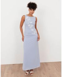 Maya - Floral Embroidery Cowl Back Maxi Dress - Lyst