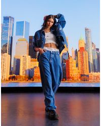 Calvin Klein - Jeans dritti stile anni '90 lavaggio medio - Lyst