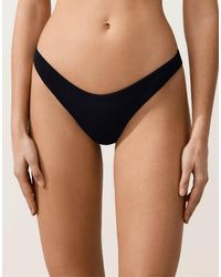 Oysho - U-cut Piqué Brazilian Bikini Briefs - Lyst