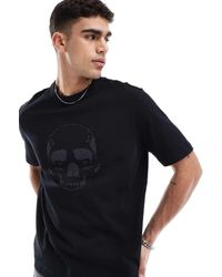 Paul Smith - Camiseta Negra Con Estampado Trasero Y Logo De Calavera De - Lyst