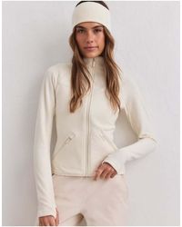 Aim'n - Cream Stretch Fleece Zip Jacket - Lyst
