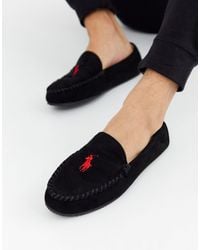 ralph lauren slippers black