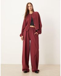 ASOS - Broek Met Wijde Pijpen En Interlock-Naden - Lyst
