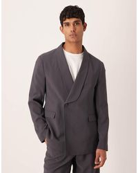 ASOS - Double Breasted Smoking Colbert Met Normale Pasvorm En Overslag - Lyst