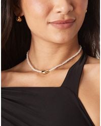 ASOS - Collar De Cuentas De Imitación Y Colgante Efecto Fundido De - Lyst