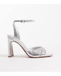 ASOS - Wide Fit Nightcap Cross Strap Detail Barely There Block Heel Sandals - Lyst