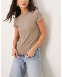 Free People - – knapp geschnittenes t-shirt - Lyst
