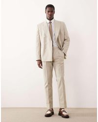 ASOS - Slim Suit Pants With Linen - Lyst