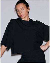 Aim'n - Luxe Boxy T-Shirt Met Korte Mouwen - Lyst