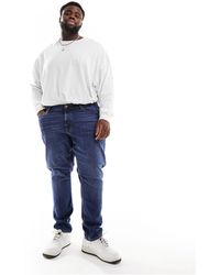 Tommy Hilfiger - Big & tall - ryan - jean droit coupe classique - délavage foncé - Lyst
