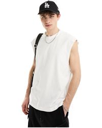 Bershka - T-shirt oversize bianca - Lyst