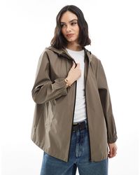 ASOS - Mid Length Rubberised Rain Jacket - Lyst