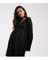 Mama.licious - Mamalicious Maternity Soft Jersey Nursing Friendly Wrap Detail Dress - Lyst