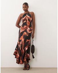 ASOS - Seam Detail Open Back Strappy Maxi Dress - Lyst