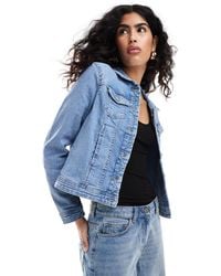 ONLY - Fitted Denim Jacket - Lyst