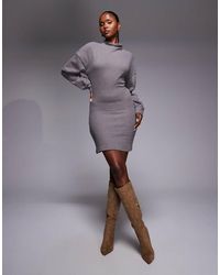 ASOS - Super Soft Balloon Long Sleeve Mini Dress - Lyst