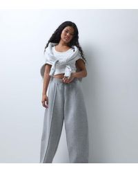ASOS - Asos Design Petite Wide Leg Jogger With Pleat Detail - Lyst