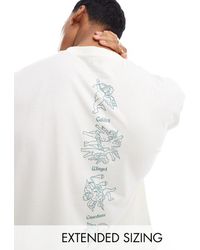 ASOS - T-shirt oversize bianca con stampa di cherubini sulla schiena - Lyst