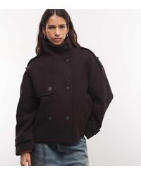 Monki - Exclusive Funnel Neck Jacket - Lyst