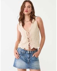 Stradivarius - D62 Denim Skort - Lyst