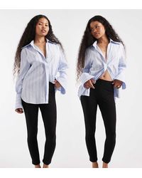 ASOS - Asos Design Petite Pack De 2 Leggings Básicos De Punto En - Lyst
