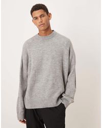 ASOS - Super Oversized Boxy Fit Knitted Crew Neck Jumper - Lyst