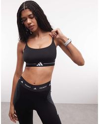 adidas Originals - Adidas Training Hyperglam Light Support Sports Bra - Lyst