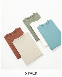 ASOS - 5 Pack Oversized T-shirts - Lyst