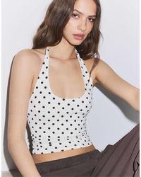 Stradivarius - Racer-neck Top - Lyst