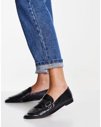 Mango Flat Shoes With Buckle Detail - Black