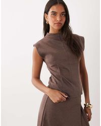 Mango - Clinta High Neck Sleeveless Top Co-Ord - Lyst