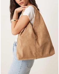 Gina Tricot - Sac porté épaule souple - beige camel - Lyst