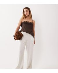 New Look - Linen Rich Wide Leg Trousers - Lyst