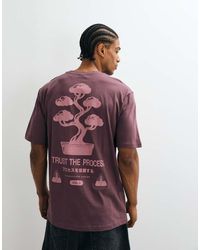 Only & Sons - Relaxed Fit T-shirt With Bonsai Back Print - Lyst