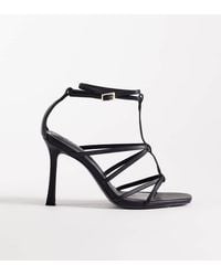 ASOS - Wide Fit Natalia Caged T Bar High Heel Sandals - Lyst