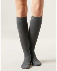 Calzedonia - Long Satin Cotton Socks - Lyst