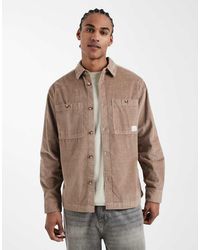 ASOS - Cord Overshirt With Badge - Lyst