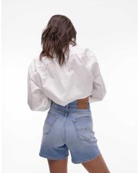 Tommy Hilfiger - Pantaloncini Di Jeans Mom Fit Lavaggio Chiaro - Lyst