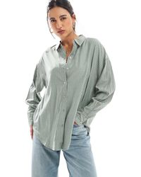 Vero Moda - Gestreept Oversized Overhemd - Lyst